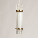 Подвесной светильник с цилиндром из прозрачных стеклянных трубок Nembus варинант исполнения - 3 | Loft Concept в Брянске