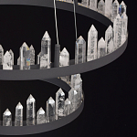 Люстра с двумя кольцами черного цвета с хрустальными элементами QUARTZ CRYSTAL варинант исполнения - 12 | Loft Concept в Брянске