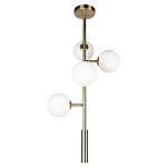 Люстра на штанге с 4-мя белыми шарообразными плафонами Bubble Chandelier варинант исполнения - 2 | Loft Concept в Брянске
