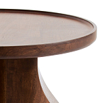 Круглый приставной стол из массива ореха Balu Wooden Side Table варинант исполнения - 3 | Loft Concept в Брянске