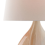 Настольная лампа на прозрачным основании с тканевым конусообразным абажуром Cream варинант исполнения - 1 | Loft Concept в Брянске