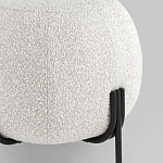 Пуф в ткани букле молочного цвета Pikelet варинант исполнения - 3 | Loft Concept в Брянске