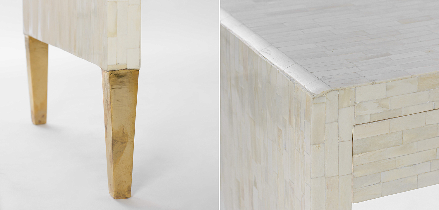 Рабочий стол Bone Inlay Two Drawer Table Рабочий стол Bone Inlay Two Drawer Table - Loft-Concept в Брянске