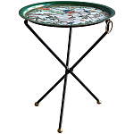 Круглый приставной столик складной Chinoiserie Blooming Garden Side Table варинант исполнения - 1 | Loft Concept в Брянске