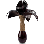 Настольная лампа черная INDONESIAN LAMPS варинант исполнения - 1 | Loft Concept в Брянске