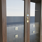 Дизайнерский шкаф витрина Elsa Dreams Walnut с 4-мя ящиками варинант исполнения - 5 | Loft Concept в Брянске