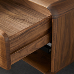 Прикроватная деревянная тумба с ящиком и нишей для хранения Moon Walnut Furniture варинант исполнения - 5 | Loft Concept в Брянске