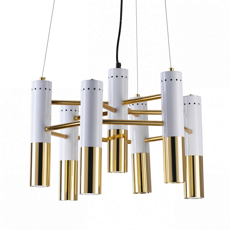 Люстра IKE Delightfull Pendant 7 Глянцевое золото Белый Люстра IKE Delightfull Pendant 7 Глянцевое золото Белый в Брянске | Loft Concept