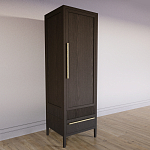 Узкий Шкаф Primo с 2 выдвижными ящиками Темный орех варинант исполнения - 3 | Loft Concept в Брянске