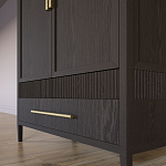 Шкаф платяной Primo с выдвижными ящиками шпон Темный орех варинант исполнения - 6 | Loft Concept в Брянске