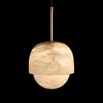 Подвесной светильник из белого алебастра Cryptocrystalline Stone варинант исполнения - 6 | Loft Concept в Брянске