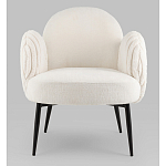 Полукресло Wave Stripes букле белый варинант исполнения - 4 | Loft Concept в Брянске