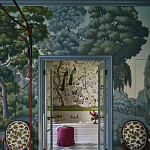 Обои ручная роспись Malmaison Special Colourway on Auguste scenic paper варинант исполнения - 2 | Loft Concept в Брянске