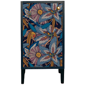 Шкаф с цветочным изображением Blue Floral Print Cabinet