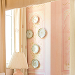 Обои ручная роспись Jharokha Arches Original colourway on pink painted Xuan paper варинант исполнения - 5 | Loft Concept в Брянске