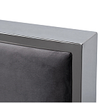 Кровать двуспальная серая с высоким мягким изголовьем Heart of the Bedroom варинант исполнения - 2 | Loft Concept в Брянске