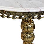 Стол круглый с мраморной столешницей Coffee De Bronze варинант исполнения - 1 | Loft Concept в Брянске