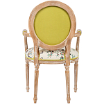 Полукресло из массива бука бежевое с изображением птиц и цветов Beige Green Chinoiserie Garden Chair варинант исполнения - 2 | Loft Concept в Брянске