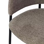 Стул полукруглый с каркасом из металла и мягким сиденьем и спинкой Soft Chenille варинант исполнения - 2 | Loft Concept в Брянске