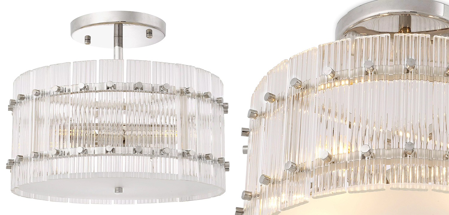 Потолочный светильник Eichholtz Ceiling Lamp Ruby Round Nickel Потолочный светильник Eichholtz Ceiling Lamp Ruby Round Nickel - Loft-Concept в Брянске
