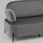 Диван в велюровой обивке серого цвета COLOR BLOCK варинант исполнения - 5 | Loft Concept в Брянске