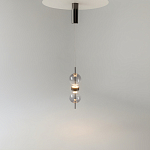 Подвесной светильник с плафоном из стекла с зеркальным градиентом Double Moon варинант исполнения - 4 | Loft Concept в Брянске