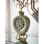 Ваза зеленая с бронзовыми ветвями и фарфоровыми рыбками Eden Garden варинант исполнения - 3 | Loft Concept в Брянске