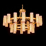 Люстра двухъярусная круглая с текстурными цилиндрическими плафонами Glimpse варинант исполнения - 3 | Loft Concept в Брянске