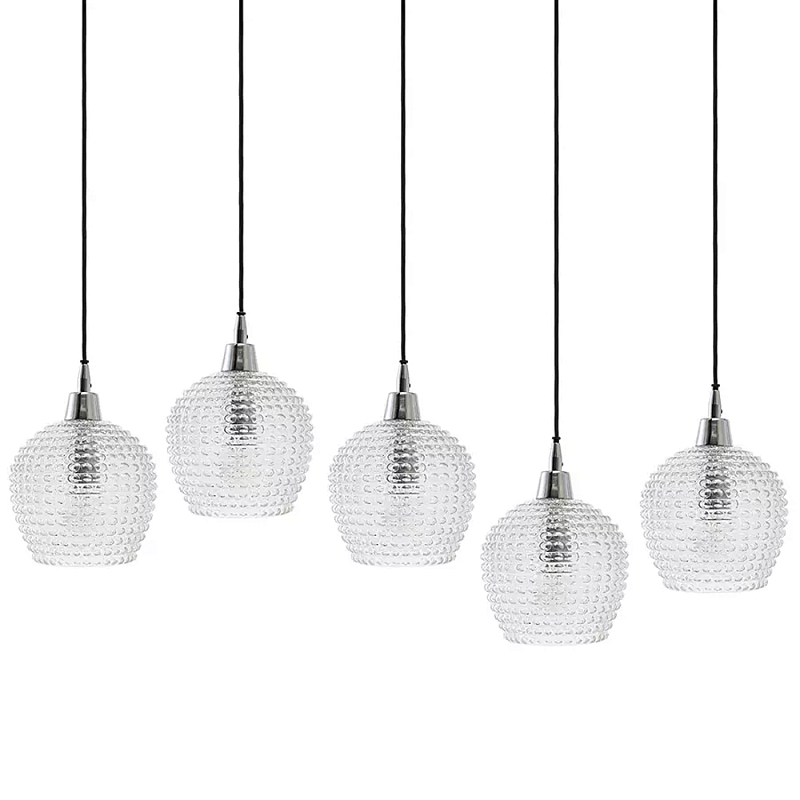 Подвесной светильник каскадный с фактурными стеклянными плафонами Cascade with Relief Lampshades Прозрачный Черный Серый Подвесной светильник каскадный с фактурными стеклянными плафонами Cascade with Relief Lampshades Прозрачный Черный Серый в Брянске | Loft Concept