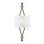 Бра с цилиндрическим тканевым абажуром белого цвета Feiss варинант исполнения - 1 | Loft Concept в Брянске