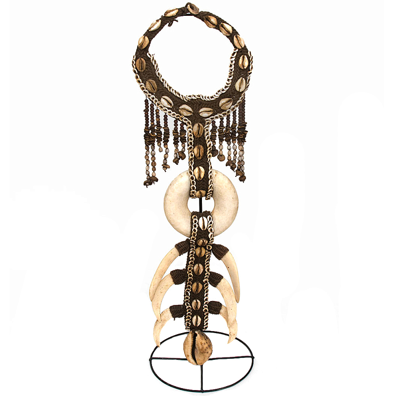 Этническое ожерелье на подставке Aboriginal Necklace Beige Brown Коричневый Бежевый Этническое ожерелье на подставке Aboriginal Necklace Beige Brown Коричневый Бежевый в Брянске | Loft Concept