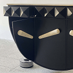 Дизайнерский комод полукруглый черный с 3-мя фактурным ящиками Occasion варинант исполнения - 3 | Loft Concept в Брянске