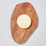 Бра с каменным основанием и плафоном из стекла Brown Shaw Marble Lighting варинант исполнения - 1 | Loft Concept в Брянске