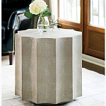 Приставной стол бежевый Stingray Skin Table кожа варинант исполнения - 2 | Loft Concept в Брянске