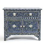 Комод инкрустация костью ORIENTAL Indian синий орнамент варинант исполнения - 1 | Loft Concept в Брянске