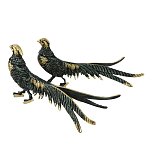 Статуэтка бронзовая синяя пара Фазаны Bronze Birds варинант исполнения - 1 | Loft Concept в Брянске