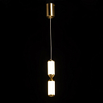 Подвесной светильник с двумя белыми рифлеными цилиндрическими плафонами Golden Swirl варинант исполнения - 3 | Loft Concept в Брянске