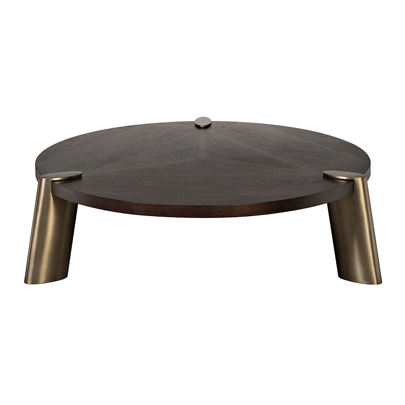 Стол журнальный низкий Dominant темный орех Коричневый Золотой в Брянске | Loft Concept 
