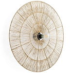 Круглый настенный светильник с декором из пеньковой веревки Alano Wall Lamp варинант исполнения - 1 | Loft Concept в Брянске