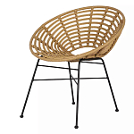 Стул круглый с ротанговым плетением Round Wicker Stool варинант исполнения - 3 | Loft Concept в Брянске