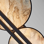 Бра из двух каменных дисков в металлической раме Constellation варинант исполнения - 3 | Loft Concept в Брянске