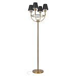 Торшер с металлическим основанием бронзового цвета с черными конусовидными абажурами Dignity варинант исполнения - 1 | Loft Concept в Брянске