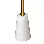 Кофейный столик с круглой столешницей на белом мраморном основании Original Foundation варинант исполнения - 5 | Loft Concept в Брянске