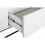 ТВ-тумба белая с  2-мя дверцами и ящиком Strict Lines варинант исполнения - 4 | Loft Concept в Брянске