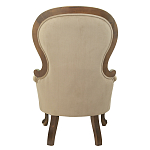 Кресло с мягкой обивкой из светло-коричневого велюра на 4-х деревянных ножках Evelyn Classical Armchair варинант исполнения - 2 | Loft Concept в Брянске