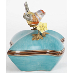 Фарфоровая шкатулка с птицей Eden Garden Blue варинант исполнения - 3 | Loft Concept в Брянске