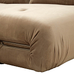 Дизайнерский угловой диван с велюровой светло-коричневой обивкой Fosse Sofa варинант исполнения - 8 | Loft Concept в Брянске