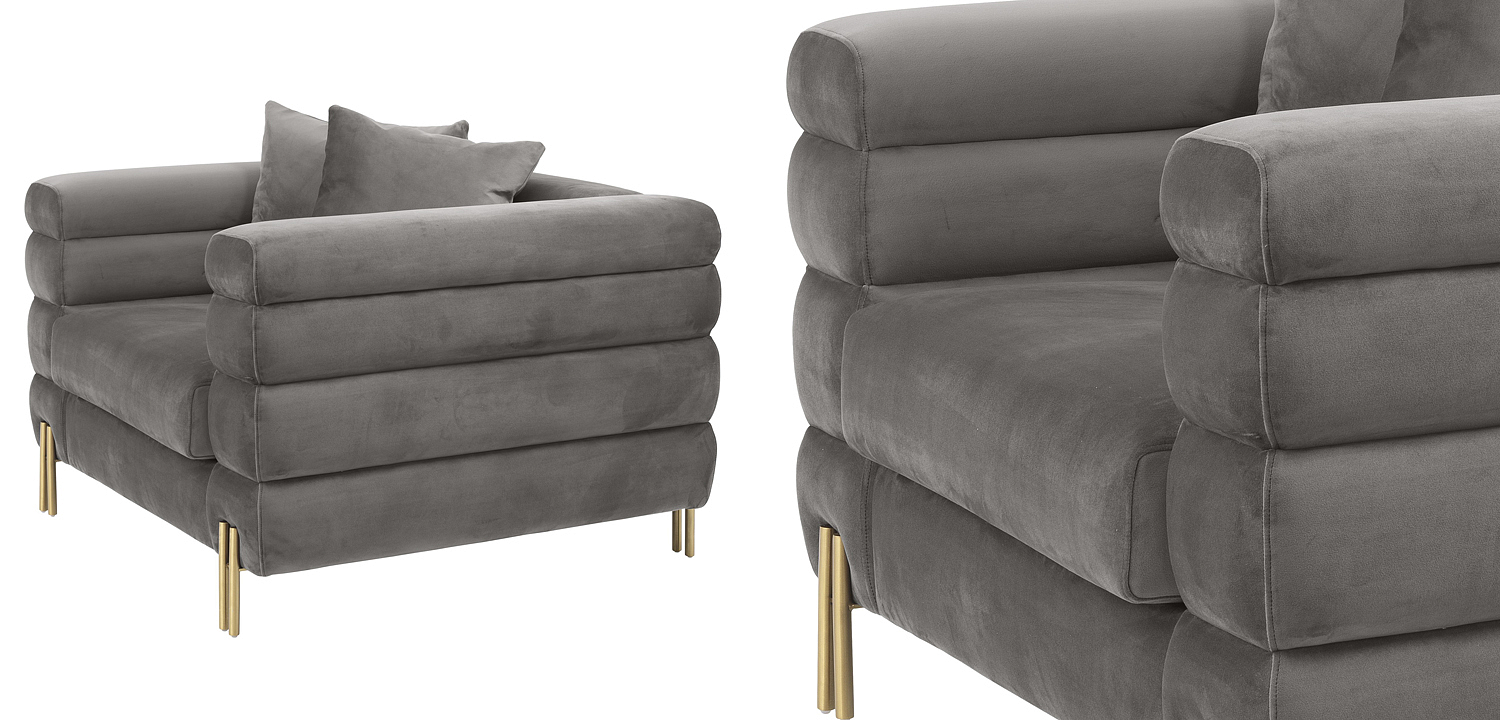 Кресло Eichholtz Chair York grey Кресло Eichholtz Chair York grey - Loft-Concept в Брянске