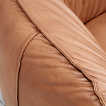 Трехместный диван с кожаной обивкой коричневый Coste Leather Sofa варинант исполнения - 6 | Loft Concept в Брянске