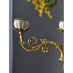 Подсвечник белый Попугай из фарфора с бронзовыми элементами Eden Garden варинант исполнения - 7 | Loft Concept в Брянске